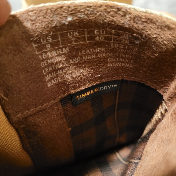 Timberland Tan Leather Quilted Western Boots - Picture 7 of 7